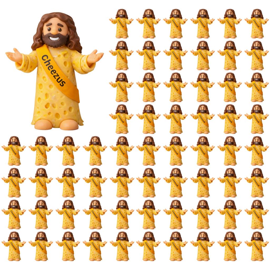 Cheezus: Little Cheesy Jesus Figurine [PRE-ORDER] [3D Printed]