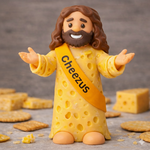 Cheezus: Little Cheesy Jesus Figurine [PRE-ORDER] [3D Printed]